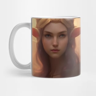 Beautiful Fantasy Elf Princess Golden Artwork Mug